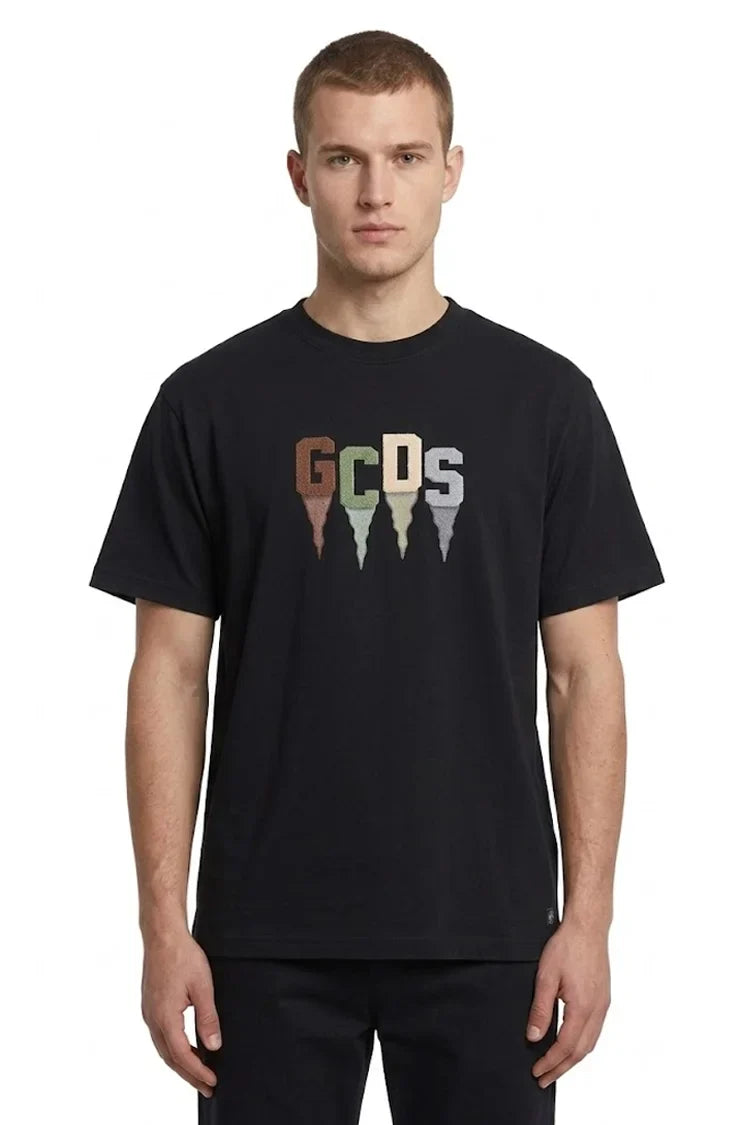 חולצת כתב צבעוני נוזל GCDS