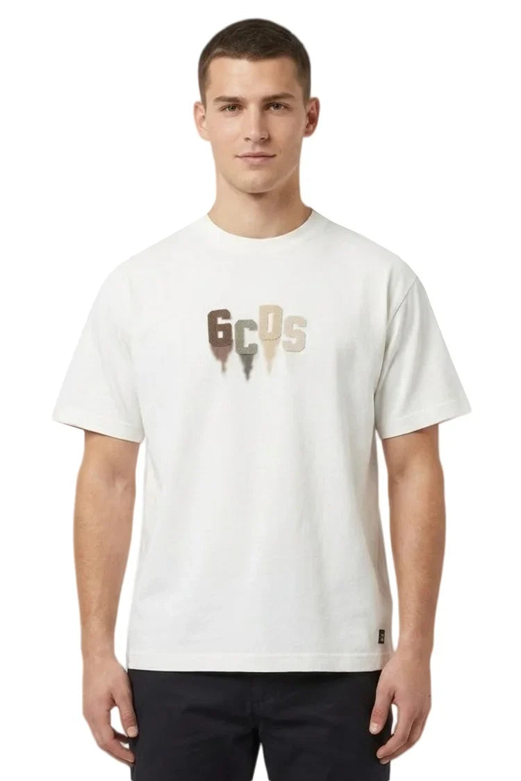 חולצת כתב צבעוני נוזל GCDS