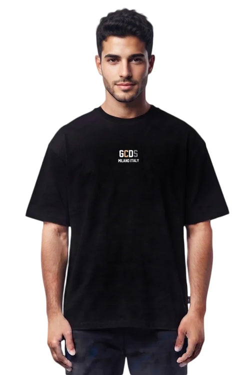 חולצת GCDS כתב בז שחור
